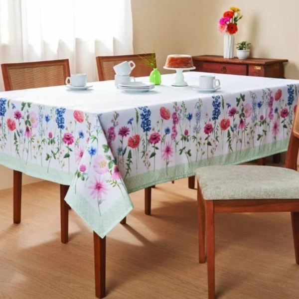 Toalha de Mesa Retangular 1,60m x 2,50m Casa com Casa Lepper - Seja Como Flor Toalha de Mesa Retangular 1,60m x 2,50m Casa com Casa Lepper - Seja Como Flor