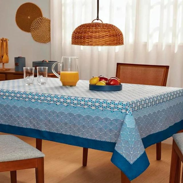 Toalha de Mesa Retangular Super Prática 1,55m x 2,50m 8 lugares Estampada Lepper- Maré Toalha de Mesa Retangular Super Prática 1,55m x 2,50m 8 lugares Estampada Lepper- Maré