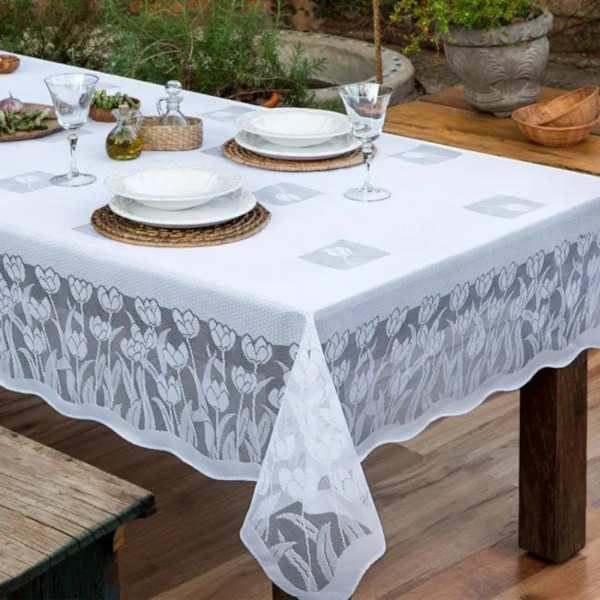 Toalha de Mesa Tulipas Quadrada 1,60m x 1,60m - Suzigan Toalha de Mesa Tulipas Quadrada 1,60m x 1,60m - Suzigan