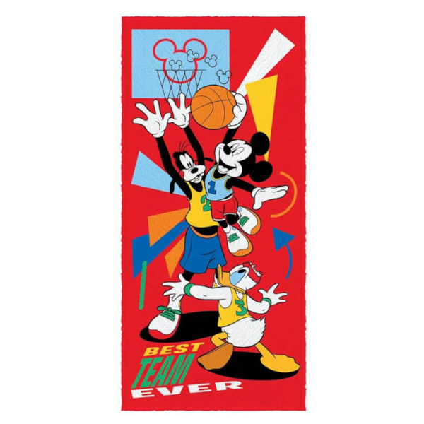 Toalha Felpuda de Banho Infantil Estampada 60cm x1,20cm Lepper - Mickey Basquete Toalha Felpuda de Banho Infantil Estampada 60cm x1,20cm Lepper - Mickey Basquete