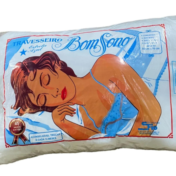 Travesseiro Bom Sono 50x70 Super Fio - Branco Travesseiro Bom Sono 50x70 Super Fio - Branco