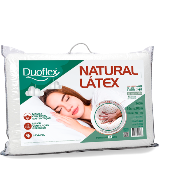 Travesseiro Espuma 50cm x 70cm Natural Látex - Duoflex Travesseiro Espuma 50cm x 70cm Natural Látex - Duoflex
