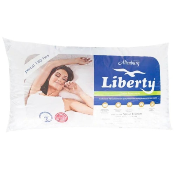 Travesseiro Liberty 180 Fios King 50cm x 90cm Altenburg