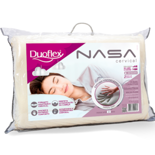 Travesseiro Nasa  Cervical 50cm x 70cm Espuma Viscoelástico Memory Foam - Duoflex