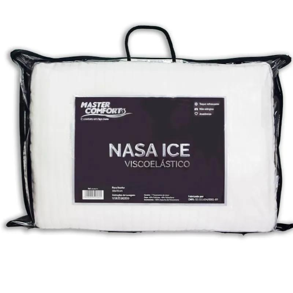 Travesseiro Nasa Ice Viscoelástico 50cm x70cm - Master Comfort