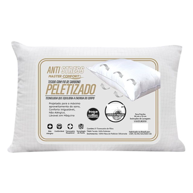 Travesseiro Peletizado Anti Stress 50cm x70cm - Master Comfort